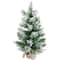 22" Unlit Flocked Pine Artificial Christmas Tree in Burlap Base